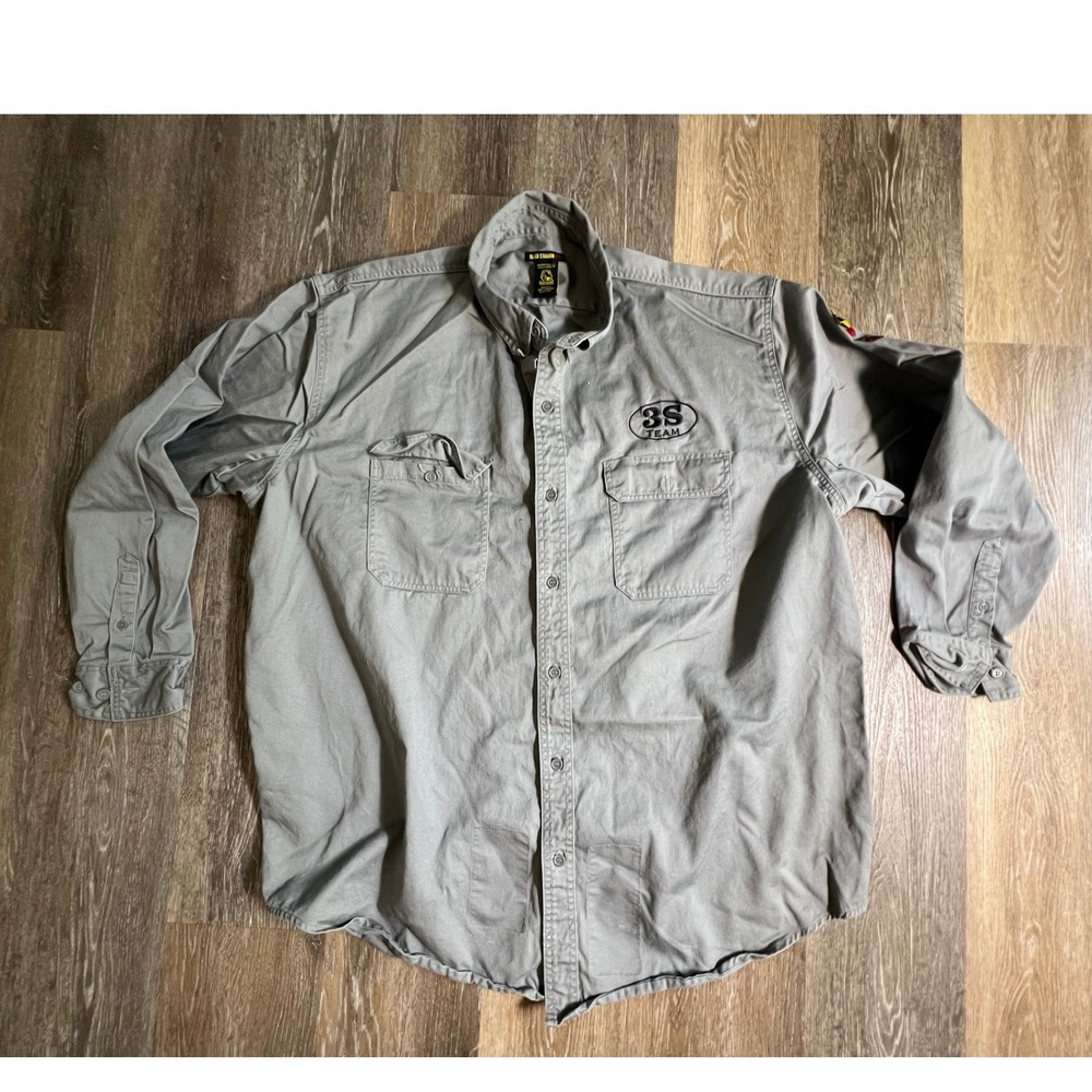 Black Stallion Work Shirt Mens 3XL Gray FR Flame Resistant 3S Team WF2110-GY